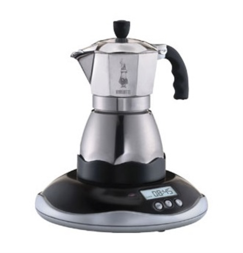 BIALETTI Moka elettrica Bialetti Easy Timer capienza 4 tazze silver 